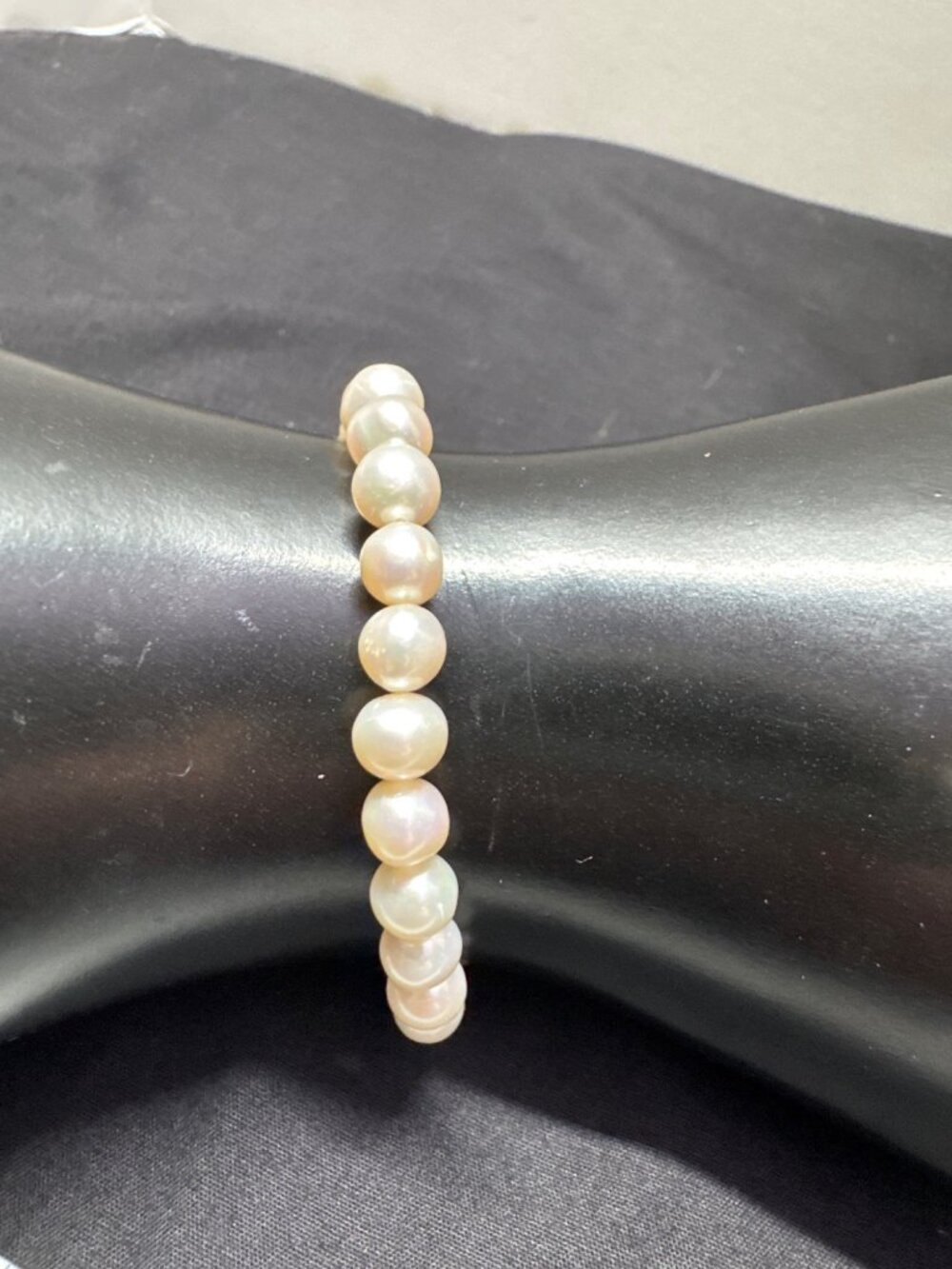 Vintage Pearl Bracelet With Sterling Silver Clasp - Elegant 7" Strand Jewelry Fo